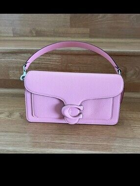 Coach Tabby 26 Polished Pebble Leather Shoulder Bag In Flower Pink